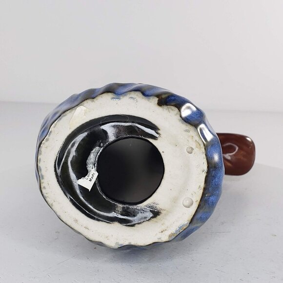 Burnished Blue Glaze Duck Goose Bird Art Pottery Figurine - Picture 5 of 5